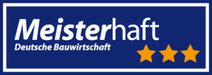 Meisterhaft Logo - Deutsche Bauwirtschaft - drei Sterne